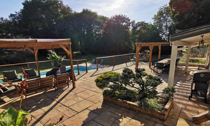 Sault-Saint-Remy House | Large country house with heated pool, wooded grounds, lovely terrace.