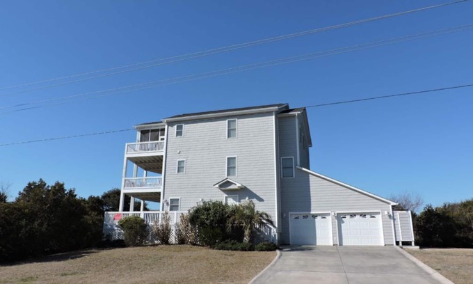 The Point House | Large oceanside home w/elevator located at the Point in Emerald Isle!