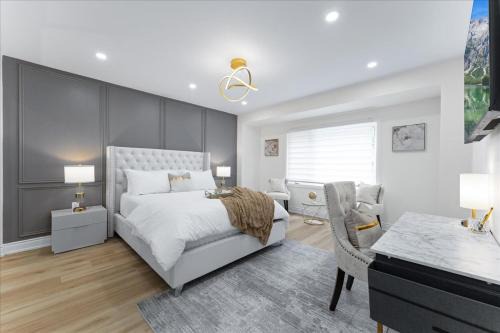 Old Mill House | Large room with Working space, TV and queen bed in Old mills