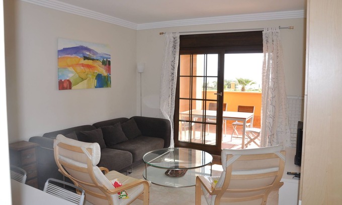 Ayamonte Apartment | Large terrace facing the sea: apartment with capacity for 6 people