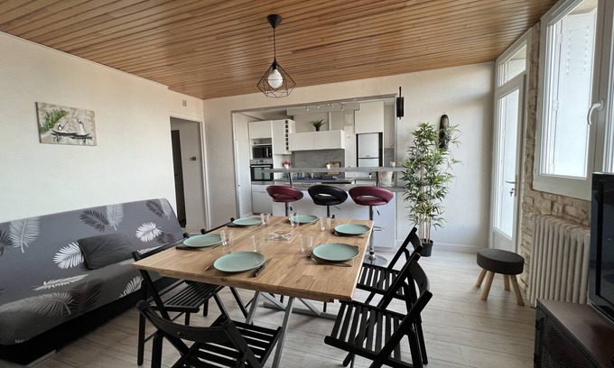 Minimes - Barriere de Paris Apartment | Le Gemini, 6p - Wifi/Métro/Vue - proche Airbus