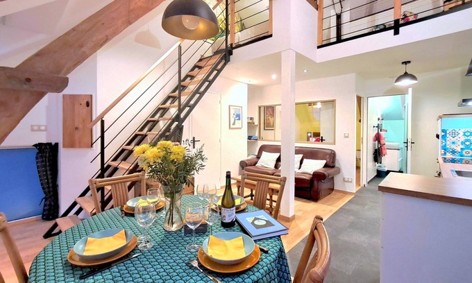 Barbery Apartment | "Le P'Tit Vert", cosy loft in the countryside near CAEN, terrace on stilts