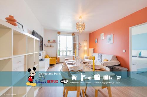 Serris Apartment | Le Rangiroa, 4 people, 5 min to Disneyland Paris