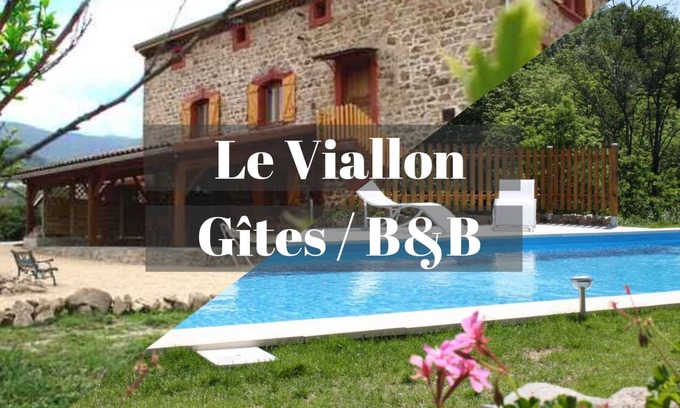 Veranne Apartment | LE Viallon - Gite LA Grenouille - 50m² - Terrasse Donnant SUR Piscine Chauffée