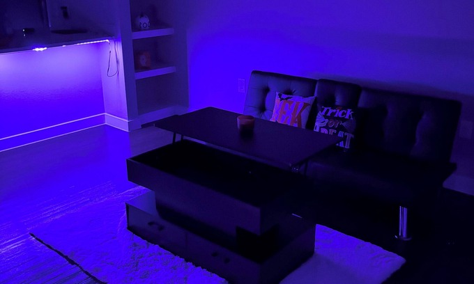 Katy Apartment | LED Halloween Chillax Couples Retreat 1B1B Katy Mills Mall