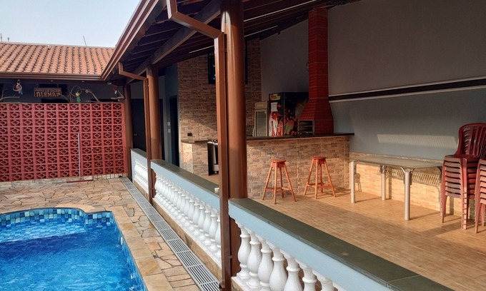 Ribeirao Preto Cottage | Leisure area with swimming pool and gourmet area, close to the Mág Garden club,