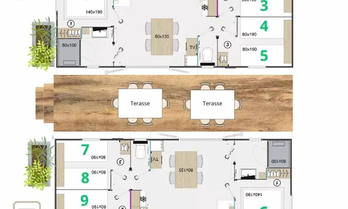 Crecy-la-Chapelle House | LODGE TWIN 12PERS 6CH 2SDB 6 Personen
