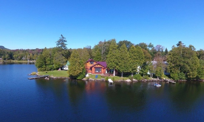 Newark Cabin | Loon Lodge, a waterfront 2 bedroom cabin on Newark Pond in Newark, Vermont, NEK