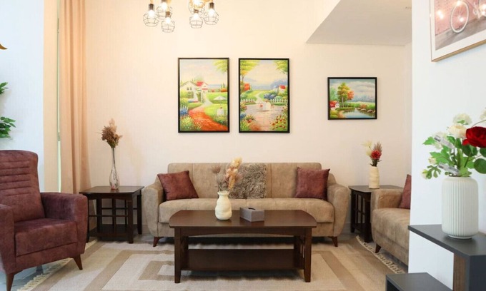 Masdar City Apartment | Lovely 3BR Oasis w/Pool & Private Parking