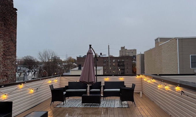 McGinley Square Condo | LUX 3BR Oasis with Parking & Rooftop Minutes to NYC