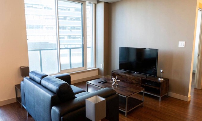 Downtown Edmonton Apartment | Luxe 1BR Apt with Gym: 5-min from Alberta Ground