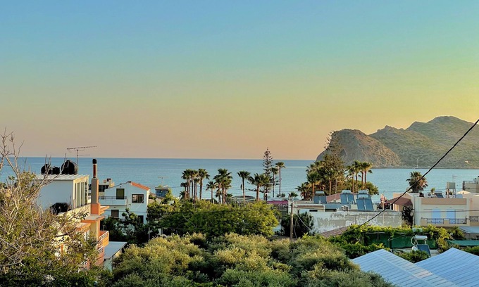 Agia Marina Villa | Luxurious 3-bedroom house with panoramic sea view 3 minutes walk from the beach