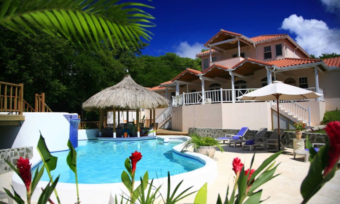 Cap Estate Villa | Luxurious 5 Star Ocean View Villa, Fully-Staffed with Chef, 5 min. Walk To Beach
