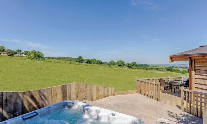 Ashover Ski Chalet | Luxurious and contemporary lodge with stunning countryside views.