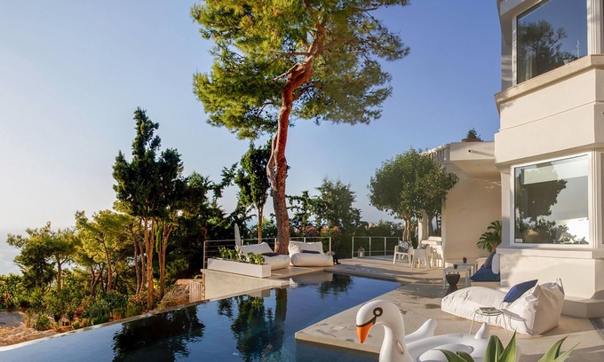 Halepa Apartment | Luxurious hillside apartment overlooking the Sea and Chania with private pool.