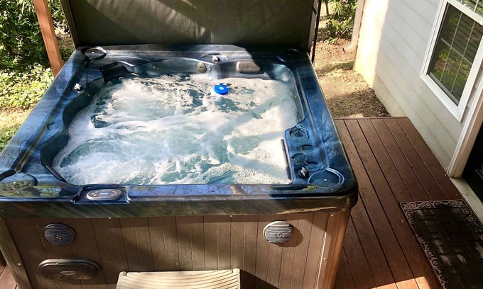 Acworth Apartment | Luxurious Private Studio Get-away w/Hot Tub, Koi Pond & Fire Pit!