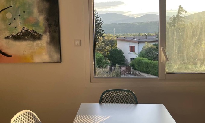 Saint-Clair-du-Rhone Apartment | Luxury air-conditioned accommodation at the foot of Pilat. Brand new. 6 travelers.