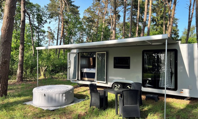 Luetow House | Luxury caravan 5 with whirlpool directly on the Achterwasser -holiday homes island Usedom