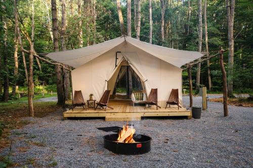Corinth Other | Luxury Group Safari Tent Complete with Firepit and Patio, Perfect for a Weekend Escape to the Adirondacks