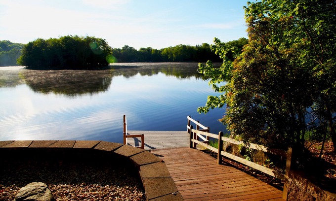 Wallenpaupauk Lake Estates House | Luxury Lakefront: Hot Tub, Fireplace, Pet Friendly, Arcade, Watercraft, + more!