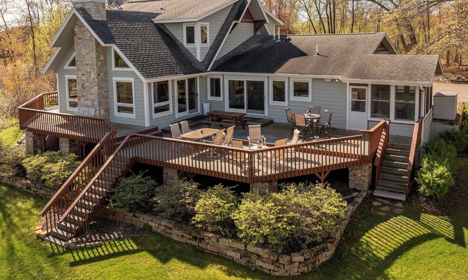 Brainerd House | Luxury on North Long Lake in a Private Estate. Relax in the Saltwater Hot Tub!