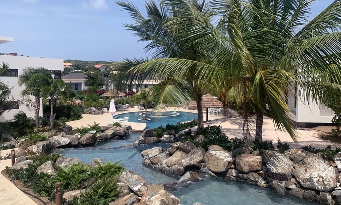 Willemstad Apartment | Luxury Relax Apartment Jan Sofat, ground floor with terrace facing the pool