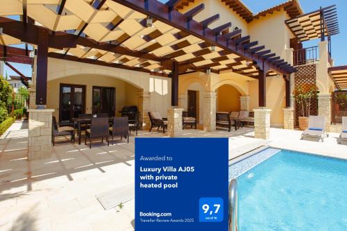 Kouklia Villa | Luxury Villa AJ05 with private heated pool