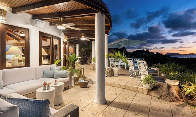 Spanish Town House | Luxury Virgin Gorda Ocean View Private Beach Access