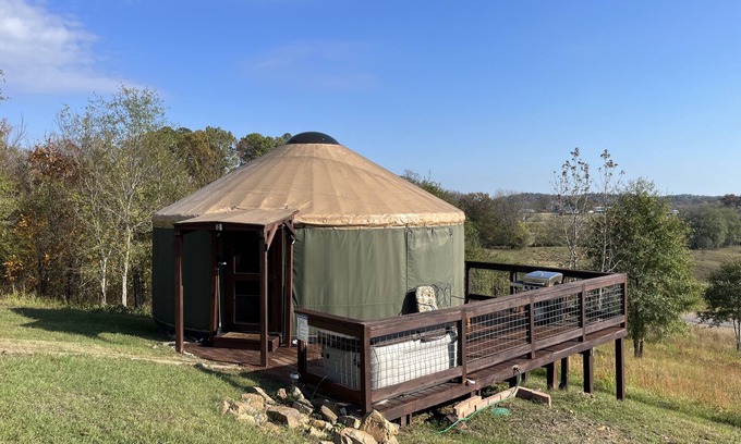 Glenwood Cabin | Luxury Yurt for Couples with Hot Tub on Deck