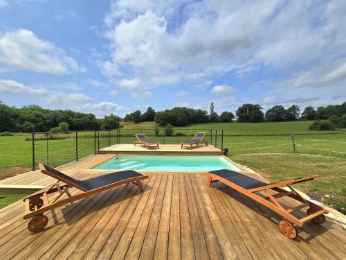 Coteaux Perigourdins House | Maison climatisée avec piscine privée, wifi et parking, animaux bienvenus - FR-1-616-456