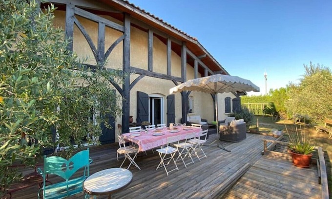 Parentis-en-Born Villa | Maison de Charme 8/10 Personnes - Proche Océan