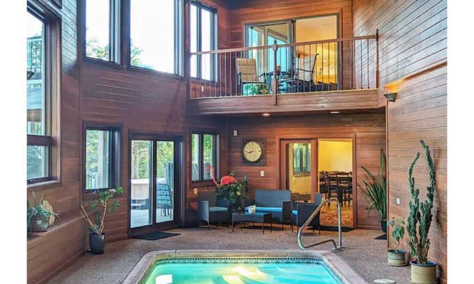 Colorado Springs House | Mansion on 8 Acres w/indoor pool, outdoor hot tub, fire pit, Frisbee golf,