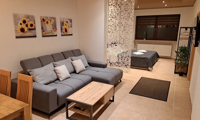 Bexbach Apartment | Modern apartment in Oberbexbach, for up to 5 people, with desk & parking space