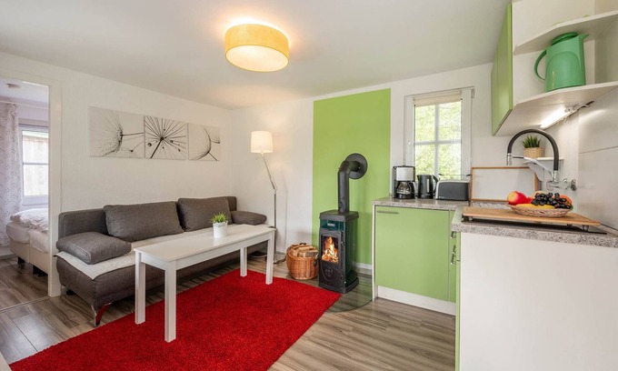 Luetow Apartment | Modern bungalow in Lütow on the Achterwasser with terrace and jetty access