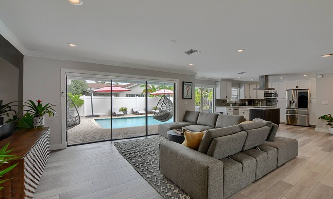 Deerfield Beach House | Modern open floor plan, 3-bedroom home, with pool and updated amenities