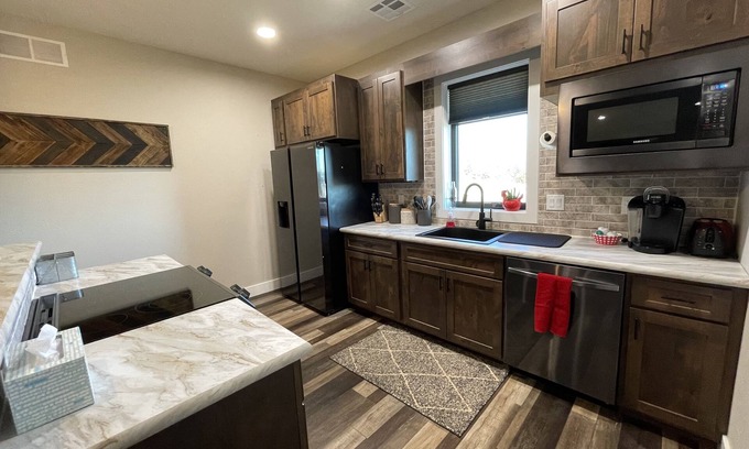 Salina Apartment | Modern rustic stay at The Bunkhouse outside of Salina
