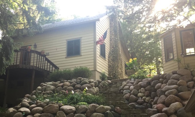 Colgate House | Moose Lake Home Property near Erin Hills Golf Course with Boathouse and Gazebo