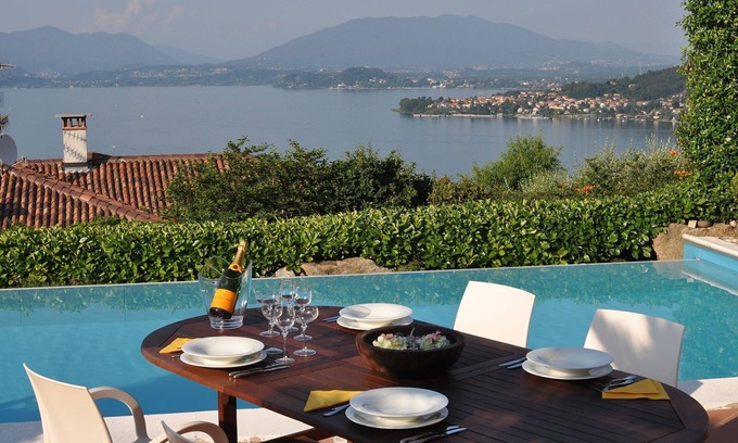 Meina Villa | My Rental Homes -Villa Verbano with amazing lake view and private pool