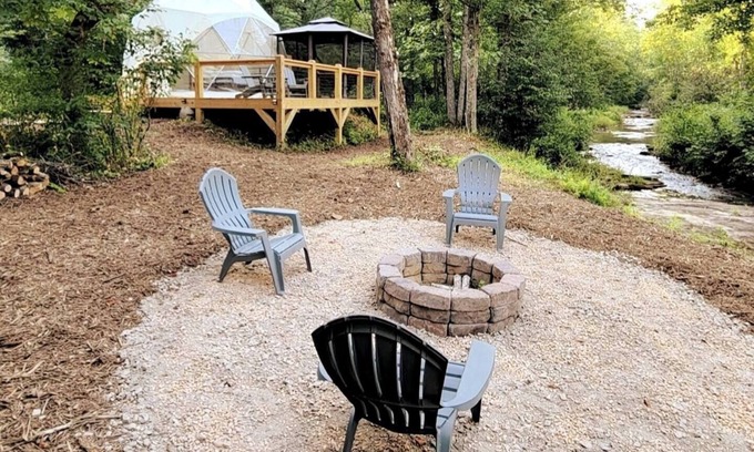 Purlear RV Rental | Nature escape Dome, Hot Shower/Cool Tub, WIFI