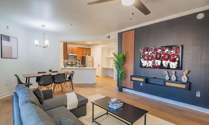 Glendale Sports and Entertainment District Apartment | Near State Farm Stadium | Pool, Gym, Balcony, W/D