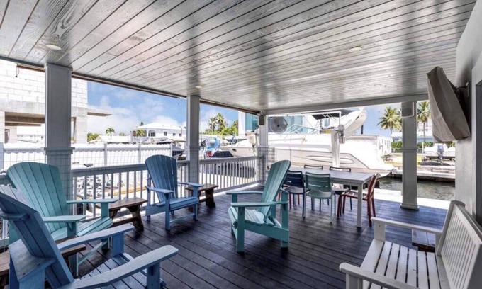 Key Largo Village House | New Ground Level 3 bedroom waterfront house with Dock