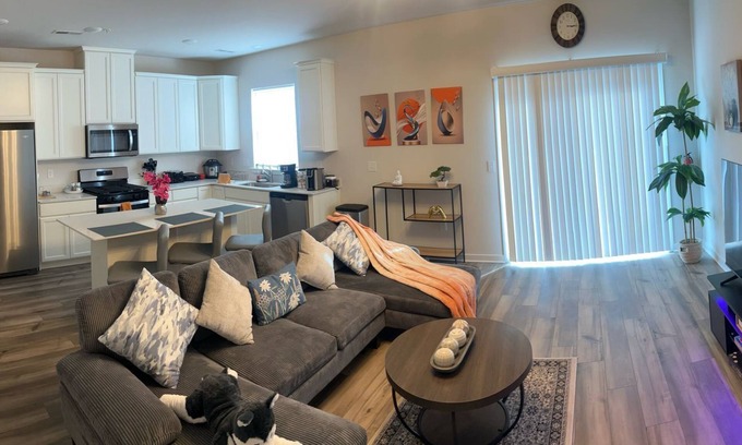Bridgeport House | Newly Constructed 3-bedroom townhome with AC, WiFi,Smart TVs, Garage Opener