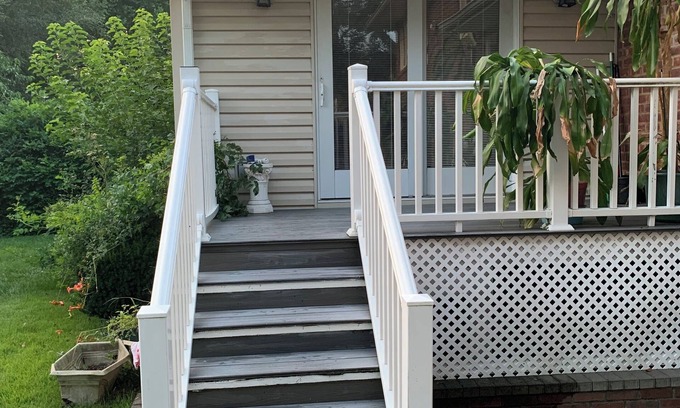 Westbury House | Newly Renovated 1 Bedroom First Floor Apartment in Westbury with Private Deck n