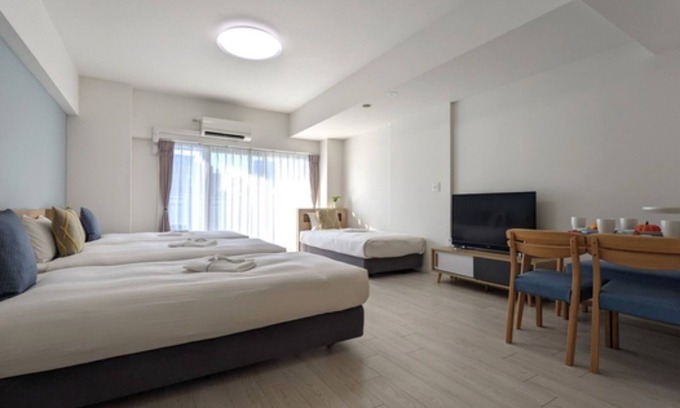 Tennoji Hotel | Nonsmoking 4 single beds Standard plan Gourme/Osaka Ōsaka