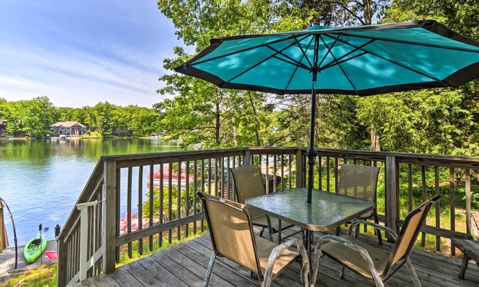 Lake George Cabin | Northern Michigan Lake House w/Boat Dock + Kayaks