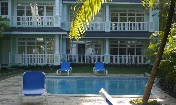 Sosua Condo | Ocean and Beach Front 2 Bedroom Luxury Condo with Pool . Walk Into Town