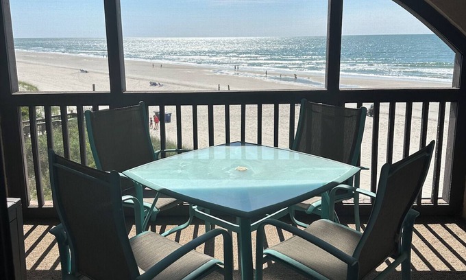 Arcadian Shores Condo | Oceanfront Escape with 1 mile unbuilt upon beach w/natural sand dunes