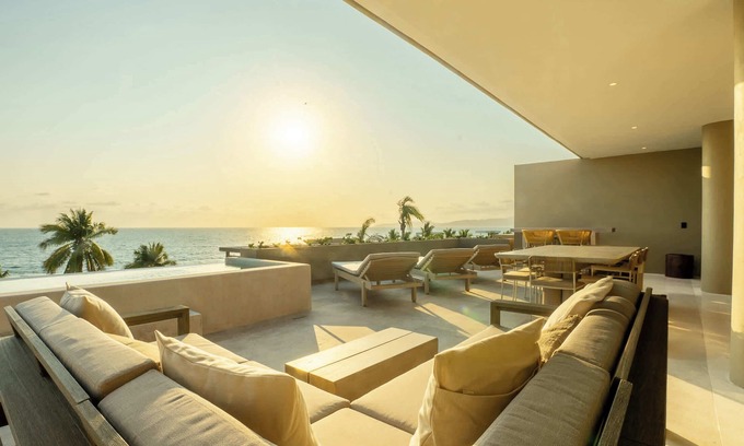 Barra de Potosi Condo | Oceanfront Sunsets and Private Pool in Playa Blanca