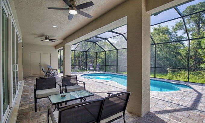 North Port House | Open Concept home with Heated Pool in peaceful North Portn3 Bdrm, 4 Bath + Den