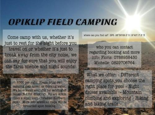 Kai !Garib Other | Opiklip Wild Camping